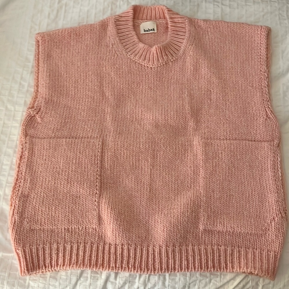 Babaa Pink Sleeveless Sweater